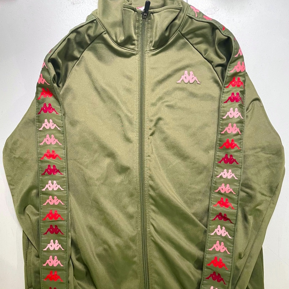 Kappa Banda Dullo Track Jacket in olive green.